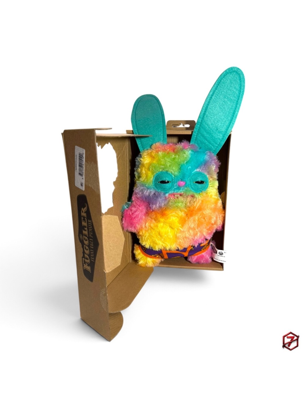 Fuggler Budgie Edition Rabid Rabbit #39 Rainbow Pizza Underwear 9” Plush Box